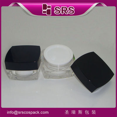 kupować Shengruisi opakowanie J050-5ml 10ml 15ml 30ml 50ml 100ml pusty akrylowy kwadratowy słoik z kremem online manufacture