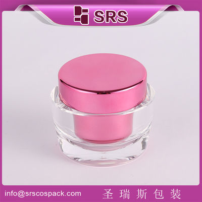 kupować wytwarzanie srebrnych, luksusowych, akrylowych słoików 15 ml, 30 ml i 50 ml z pokrywą online manufacture