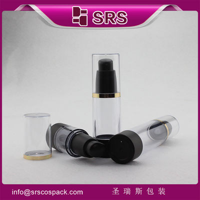 kupować 15 ml 30 ml 50 ml butelka kosmetyczna dostawca 30 ml czarna pompa bez powietrza online manufacture