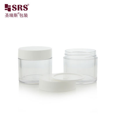 kupować 15g 30g 50g 70g 80g 100g Okrągły kształt Niestandardowy kolor krem do twarzy słoiki PET słoik z plastikową pokrywą online manufacture