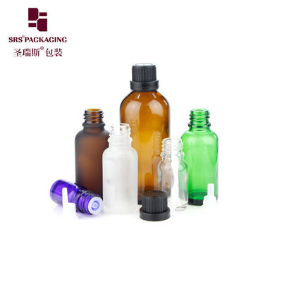 kupować 5ml 10ml 15ml 20ml 30ml 50ml 100ml Pusta, zielona, niebieska, bursztynowa, przezroczysta butelka ze szklanymi butelkami CRC online manufacture