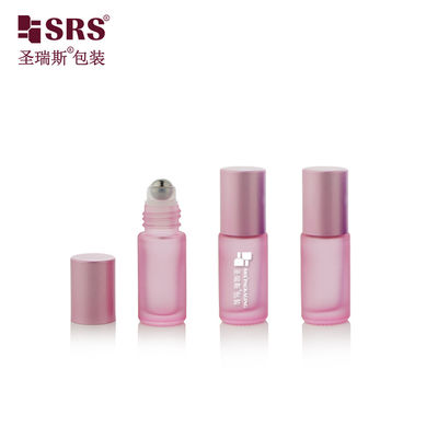 kupować 5 ml Cute Empty Roller Steel Ball Perfume Essential Oil Flask Roll On Flask Glass online manufacture