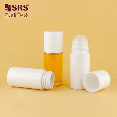 kupować PET43 130ML 170ML Duża pojemność PET Plastic Customise Color Round PCR Recycled Roll On Bottle For Deodorant Gel online manufacture