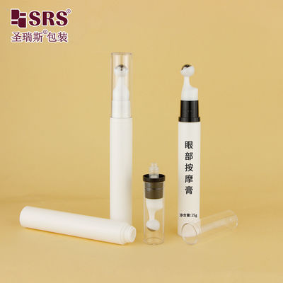 kupować A0031 5ml 10ml 12ml 15ml AS PP Bezpowietrzna Pumpka Pustka Pressing Roller Ball Flask For Cosmetic Eye Gel Massage Serum Applicator online manufacture