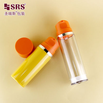 kupować A0215 Snap On Style Plastic Round Flask Serum do twarzy AS Flask próżniowy Pusty żel do pielęgnacji skóry Opakowanie bez powietrza online manufacture