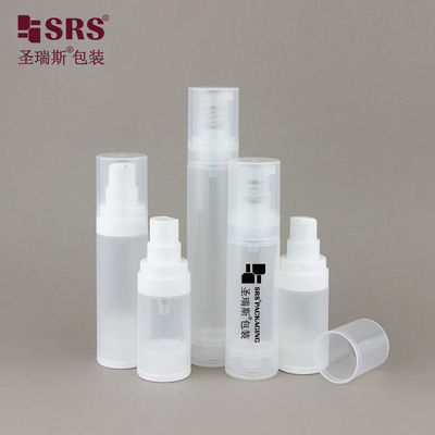 kupować A0216 15ml 30ml 50ml Glossy Matte In Mold PP PCR Plastic Airless Flask With Lotion Spray Pump online manufacture