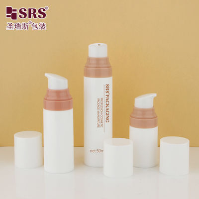 kupować PA0204 15ml 30ml 50ml Pompa do wstrzykiwań Różowa Dostosowanie do potrzeb PP PCR Materiał recyklingu Błyskotliwa butelka bez powietrza do kremu do twarzy online manufacture