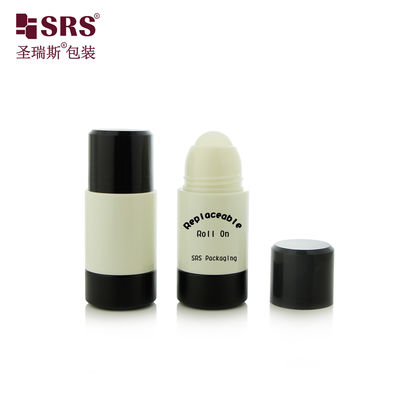 kupować RPPE 50 ml 75 ml Wymienny do wstrzykiwań, składany na zamówienie w kolorze śmietankowym, z tworzyw sztucznych Mono PP PCR Roll On Bottle For Deodorant Gel online manufacture