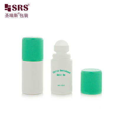 kupować RPPC1-60ML White Bottle With Green Injection Double End CRC Cap Ribbed For Deodorant Gel Pain Relief online manufacture