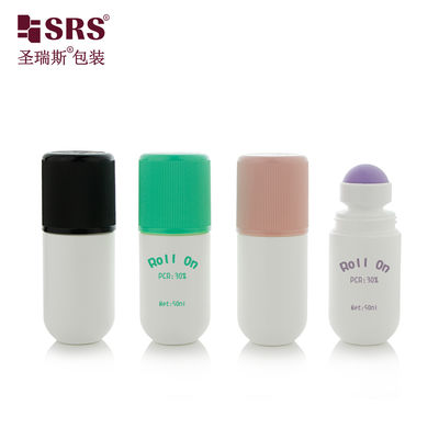 kupować RPPA1-50ML Round Bottom PP Solid Color With Colorful Cap Customized No Leakage Pain Relief Gel Roll On Massage Bottle online manufacture