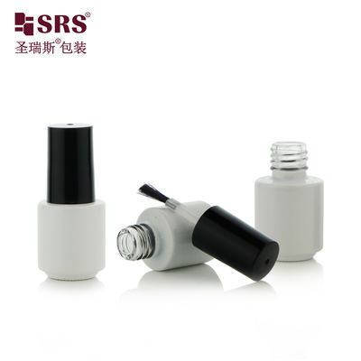 kupować DH-1B 4.5ML Round Bottom Glass Nail Polish Bottle With Brush Painted White Color Logo Printing online manufacture