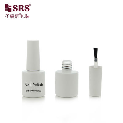 kupować DH-9A 8ML White Painted Glass Round Bottle With Brush For Nail Polish Remover Gel online manufacture