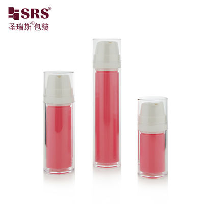 kupować SRSA404 15ml 30ml 50ml Double Wall Clear AS Plastic Cosmetic Lotion Foundation Bottle Customized online manufacture