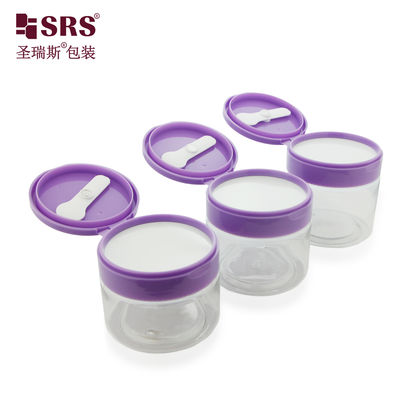 kupować PET007 200g 250g 300g Injection Color Plastic PET Cream Jar With Flip Cap Tweezer Spoon online manufacture