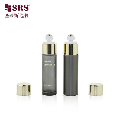 kupić 15ml przezroczysta szklana butelka z kulką, z blokadą włączania/wyłączania, pusta kosmetyczna butelka na perfumy, olejek do ust online manufacture
