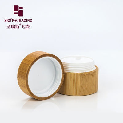 kupować luksusowe organiczne naturalne bambusowe pokrywy pusty krem kosmetyczny plastikowy słoik 30ml online manufacture