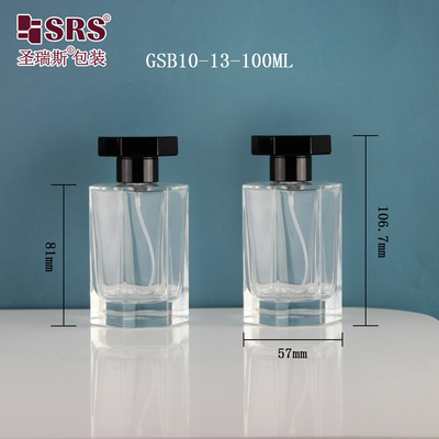 Luksusowy elegancki przezroczysty szklany butelka z perfumami 100 ml