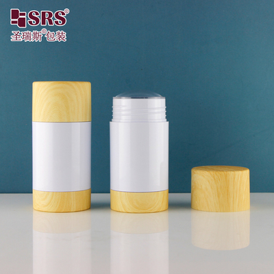 Okrągły kształt kolorowa butelka z plastikowym paletem Twist Up 50 ml pojemnik z dezodorantem