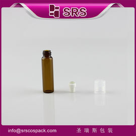 SRS Bulk Wholesale 5 ml butelki szklanej koloru bursztynowego na butelce z perfumami z plastikową czapką