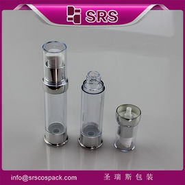 SRS 2015 Najnowszy projekt plastikowy okrągły przezroczysty luksusowy pusty 15ml 20ml 30ml butelka z serum