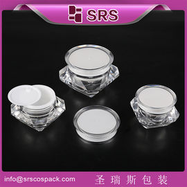 SRS China Producenci hurtowo 5ml 15ml 30ml 50ml plastikowy krem akrylowy diamentowy słoik