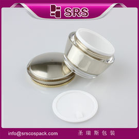 SRS bezpłatna próbka pusty 15 ml 30 ml 50 ml okrągły plastikowy opakowanie kosmetyczne słoik z kremem hurtowy