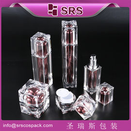 Producent SRS hurtowy pusty, kwadratowy plastikowy butelko z kremem z akrylu