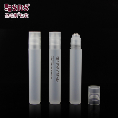 Okrągły, przejrzysty, matowy, błyszczący, PP PCR, plastikowy, walcowany, stalowy, masujący, rolka na butelce 15 ml