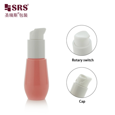 30 ml Cute Injection Custom Color Plastic Recycled U Shape Bottom Lotion Pump Pink PET Flask