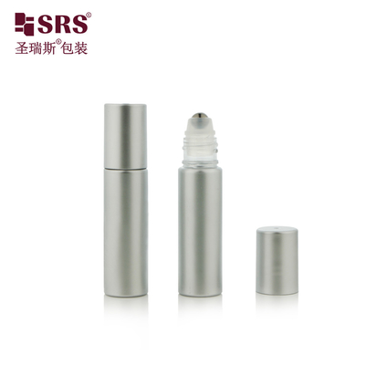 Pustka farba Kolor niestandardowy Mat Finished Srebrne butelki PET Plastic Roll On Bottle