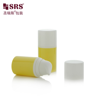 15 ml 30 ml Luxury White Glossy PP PCR ekologiczne butelki z pompą balsamów bez powietrza 50 ml