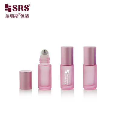 5 ml Cute Empty Roller Steel Ball Perfume Essential Oil Flask Roll On Flask Glass