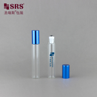8 ml Błękitne Aluminiowe Szklane Rury Z Błyszczącą Kapułą