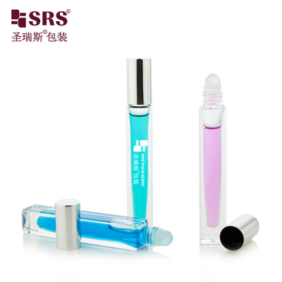Kwadratowy, niestandardowy, przejrzysty butelka, aplikator oleju perfumowego, rolka szklana 10 ml