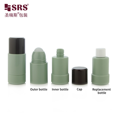 50 ml 75 ml Puste opakowanie kosmetyczne Kolor niestandardowy Wymienny PP PCR Recykling Roll On Deodorant Gel Flask