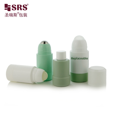 50 ml 75 ml pusty wymienna napełnianie PP PCR recykling do wstrzykiwań Deodorant kolorowy na zamówienie Luxury Roll On Bottle