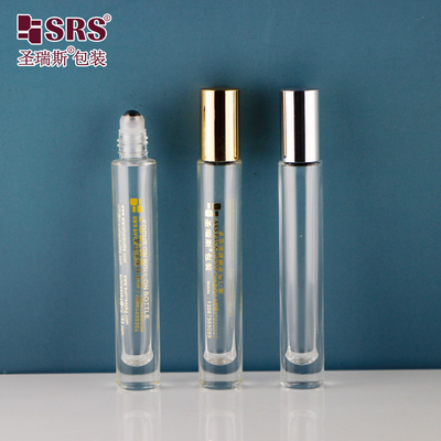 Okrągły, przejrzysty, gruby, bezciekły dno Perfumy oleju eterycznego butelki z rolkami 10 ml
