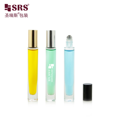 10 ml grubości szkło ścienne ciężkie butelki z perfumami z błyszczącą metalową czapką