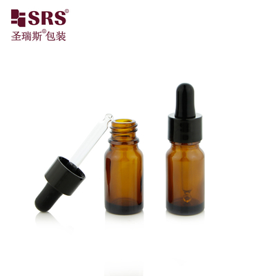 10 ml 1/3 oz pusty zapas Szybka dostawa Szklana butelka z olejem eterycznym Bursztynowa butelka z kroplami