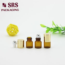 1 ml mini szklanej butelki z rolkami do oleju eterycznego