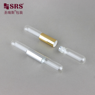 SGB2-5ml+5ml Przejrzysty Cute Empty Perfume Essential Oil Roller Steel Ball Bottle Applicator