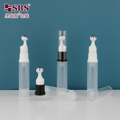 A0031 PP Luxury Customization Pusty Wstrzyknięcie Biały Błyskotliwy Bezpowietrzny Pump Roll On Bottle Serum do oczu