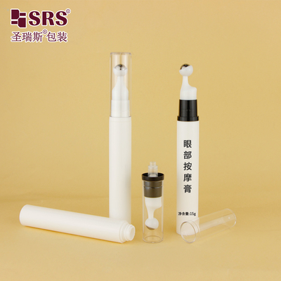 A0031 5ml 10ml 12ml 15ml AS PP Bezpowietrzna Pumpka Pustka Pressing Roller Ball Flask For Cosmetic Eye Gel Massage Serum Applicator