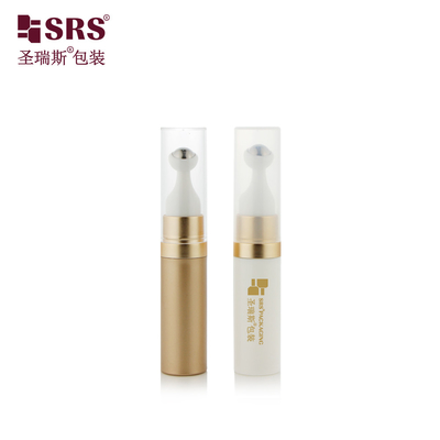 A0035 Rozmiar podróży Cute Round PP PCR Recykling Material Airless Roll On Gel Bottle Roller Steel Massage Ball Wholesale