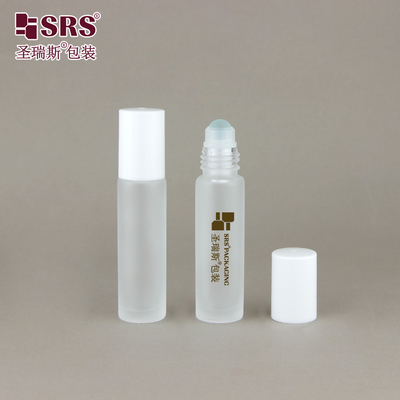 BLPM-10ML Matte Finished Clear Frosted Glass Roller Ball Bottle For Perfume Essential Oil Naczynia do pielęgnacji paznokci Opakowanie oleju