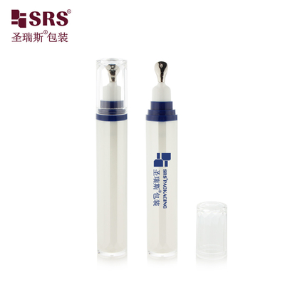 LR001-15ML Wysokiej jakości Bez wycieku Akrylowy Dostosowanie do potrzeb Serum do oczu Kosmetyczne opakowanie Aplikator metalowy
