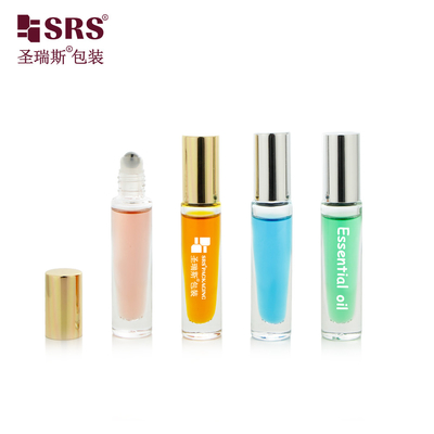 GB1-5ML Przejrzysty Luxury High End Szkło Roller Powłoka Ształowa Butelka z Aluminiową Kapelą Okrągła