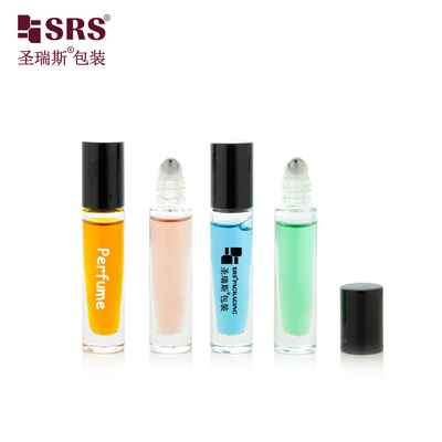 GB1-5ML Wielkość podróżna Cute Pocket Round Short Glass Roll On Bottle For Nail Oil Kosmetyczne opakowania