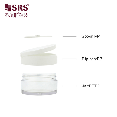 PETG003 Pusty biały wstrzyknięcie kolorystyczny 100g 120g 150g 200g 250g Flip Cap Plastic Jar z darmowymi próbkami w kolorach na stokach