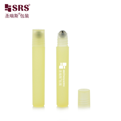 RPP 8 ml próżny do wstrzykiwań Niestandardowy kolor żółty Matte Finished Eye Serum Roll On Bottle No Leakage